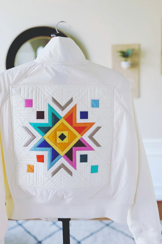 The Structured Star Block Bomber Jacket