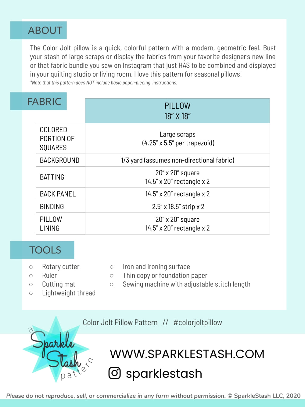 Color Jolt Pillow - PDF