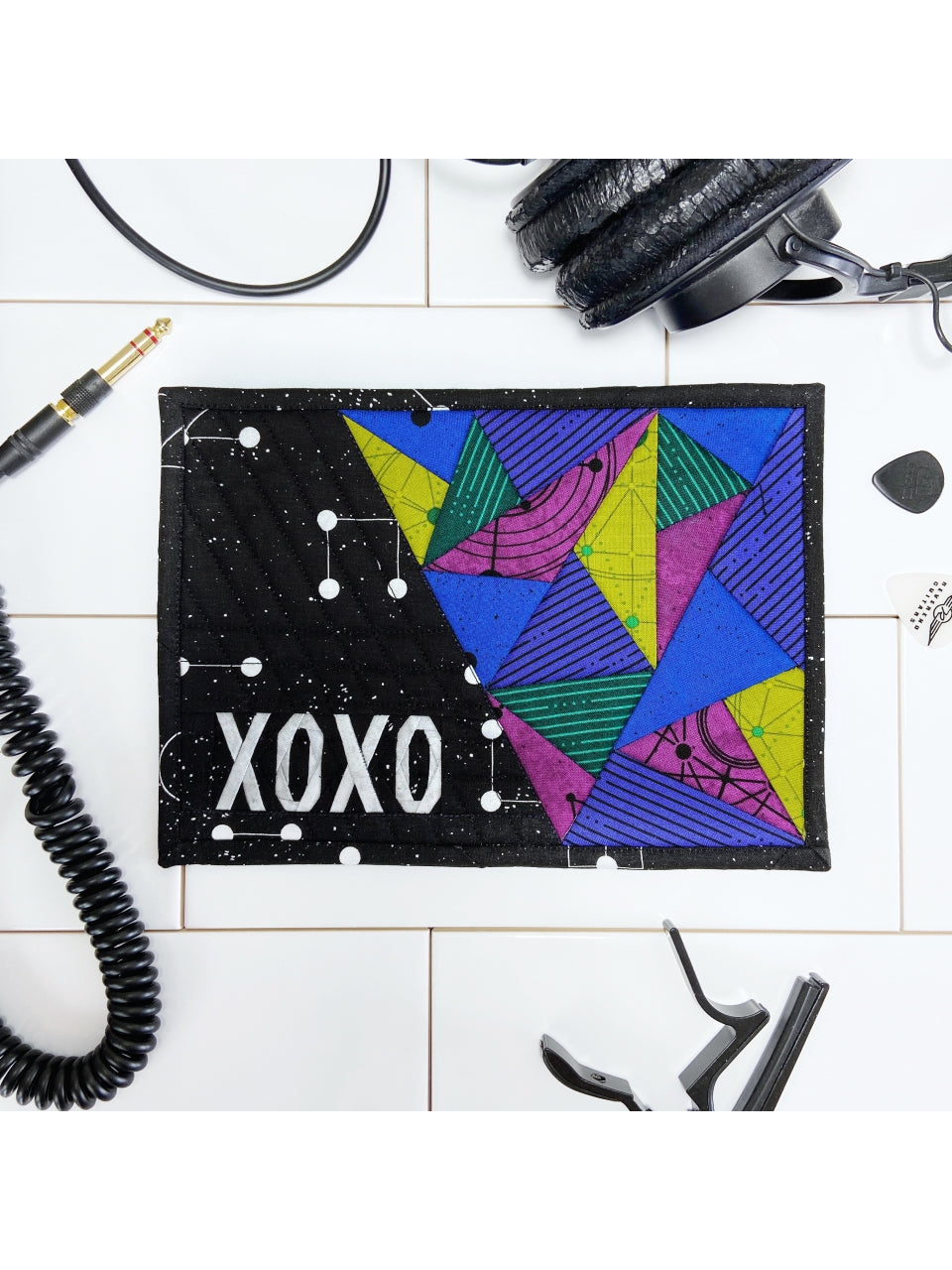 XOXO Glass Mug Rug - PDF