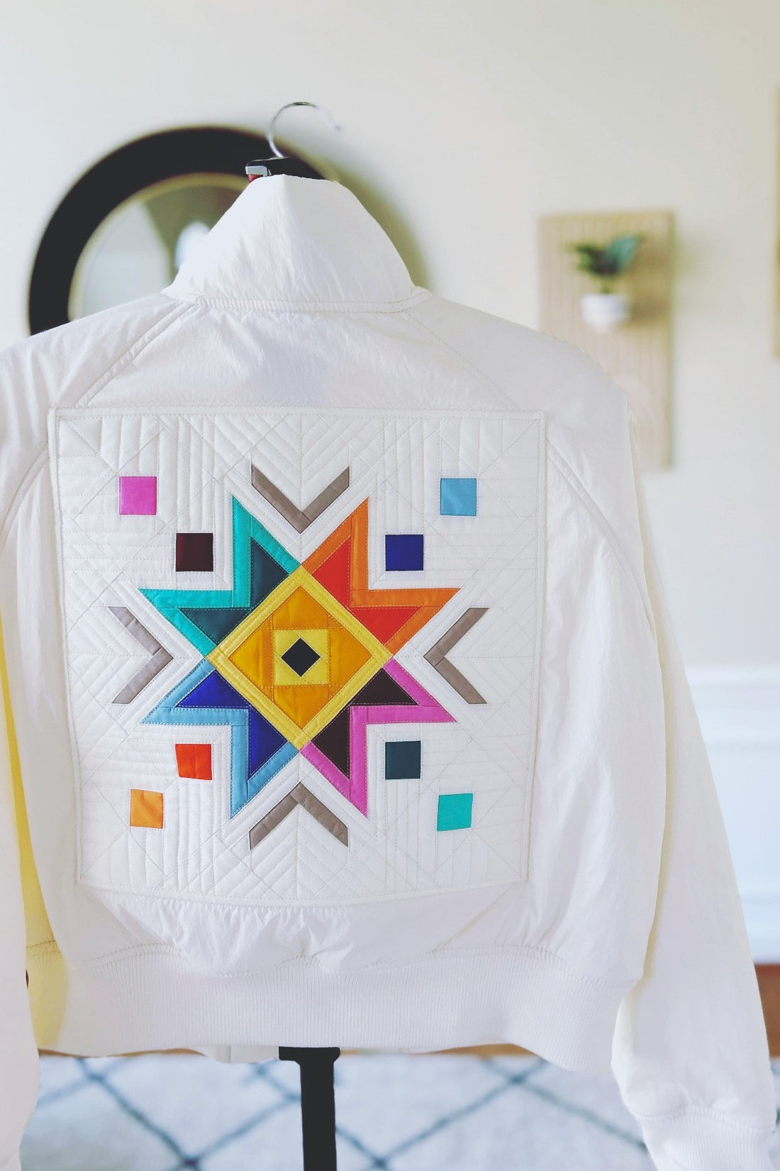 The Structured Star Block Bomber Jacket