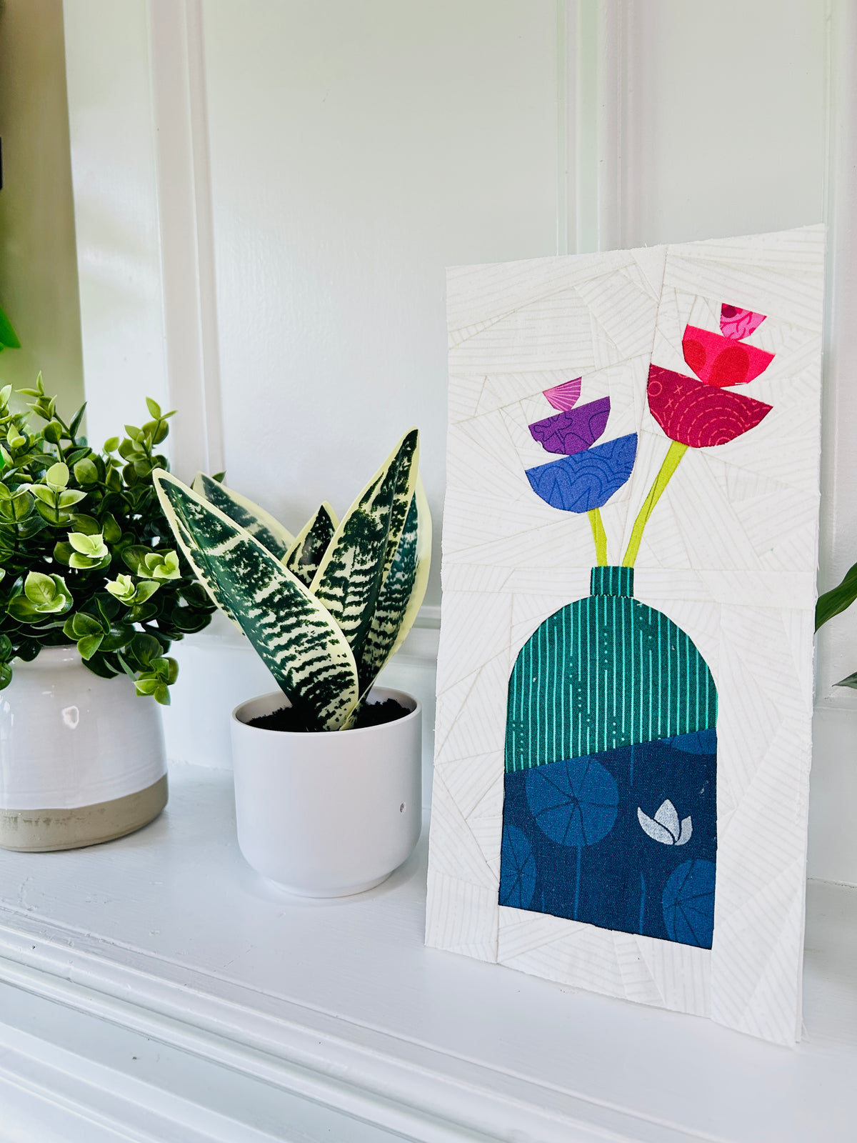 Vase Paper Pattern Spark Vase - Vase & Flower Foundation Paper Piecing (FPP) PDF Pattern ...