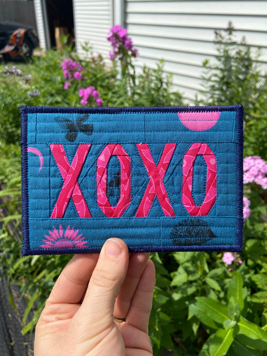 Postcard Series - XOXO Block Pattern - PDF